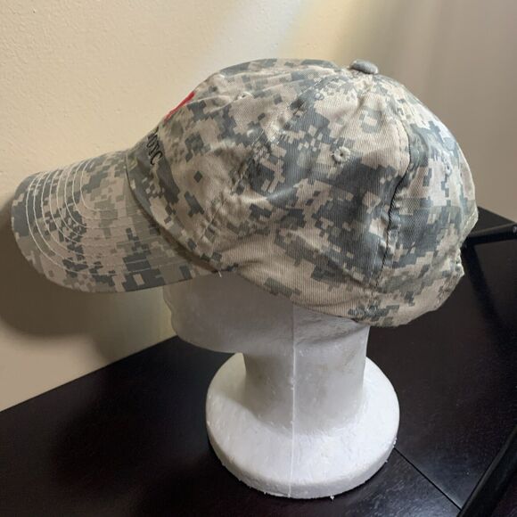 Army ROTC Camo Adjustable Baseball Hat Strapback OSFM - Picture 3 of 8